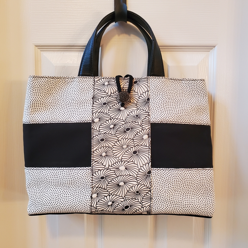 Elegant Black and White Tote Bag